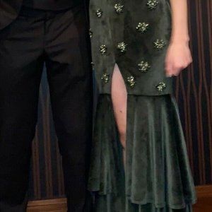 PatBo Green Velvet Dress